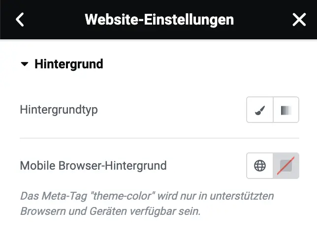 Elementor Hintergrund