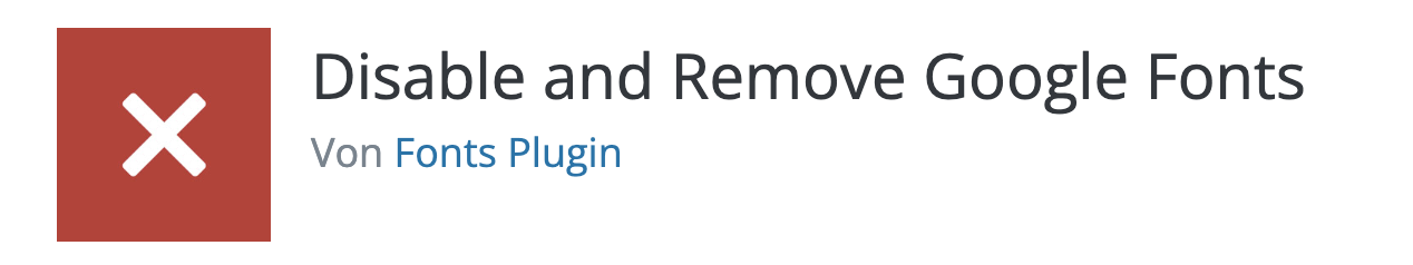 Disable and Remove Google Fonts