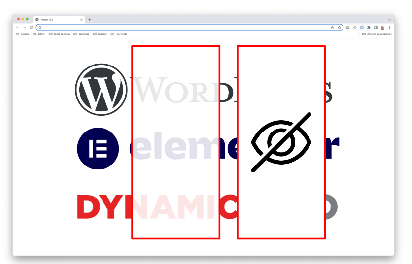Inhalte in WordPress ausblenden