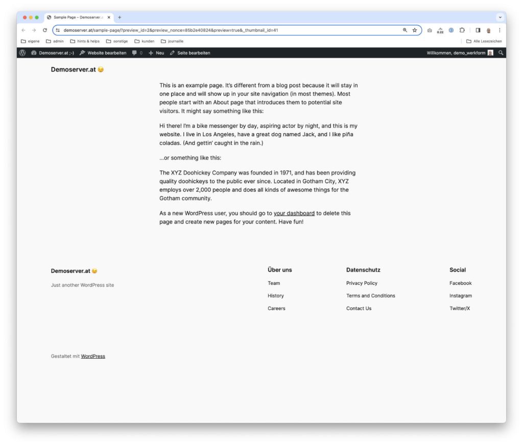 WordPress Template ohne Titel