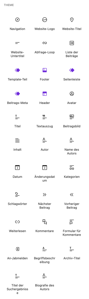 WordPress Theme Blocks