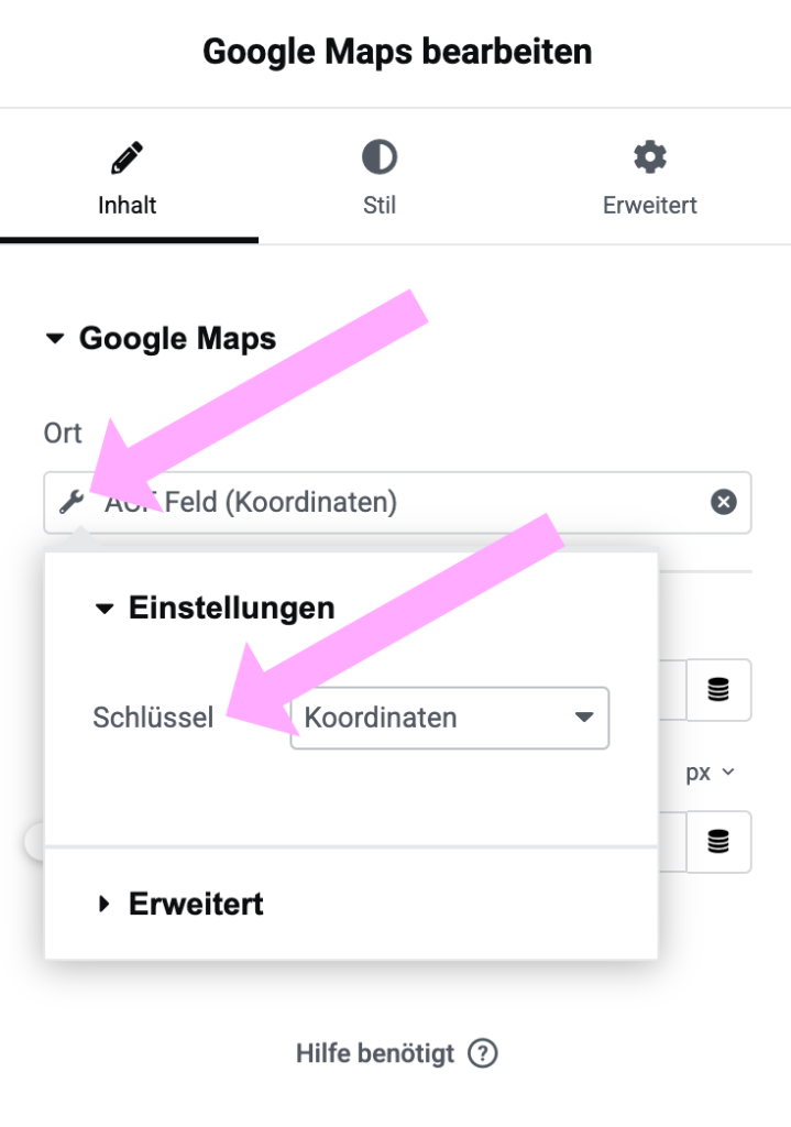 Maps 3 4 Dynamisch