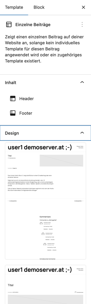 Design Einzelbeitrag