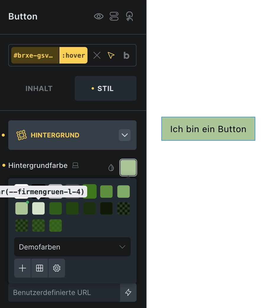 Bricks Button hover
